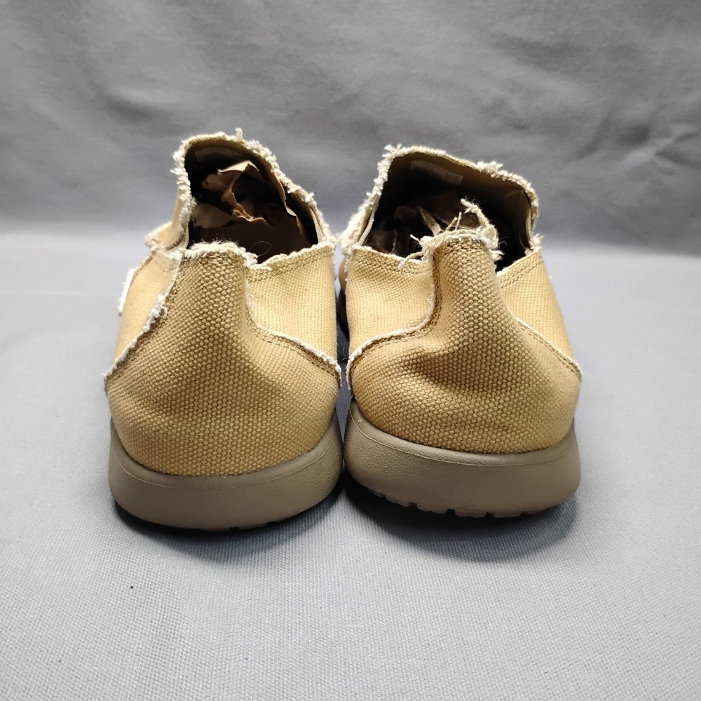 Crocs Santa Cruz Mens Khaki Canvas Slip On Loafers Size 12 - Picture 7 of 10